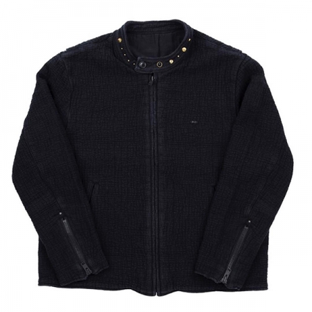 VESTE DE MONOPARTENAIRE STUDDED SASHIKO LOVE GINZA -SIZE XXL - WOLF'S HEAD, Takuji Mikita, sashiko, veste de motard, cloutée, Porter Classic